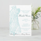 Pariser Mannequin Bridal Dusche Einladung (Stehend Vorderseite)
