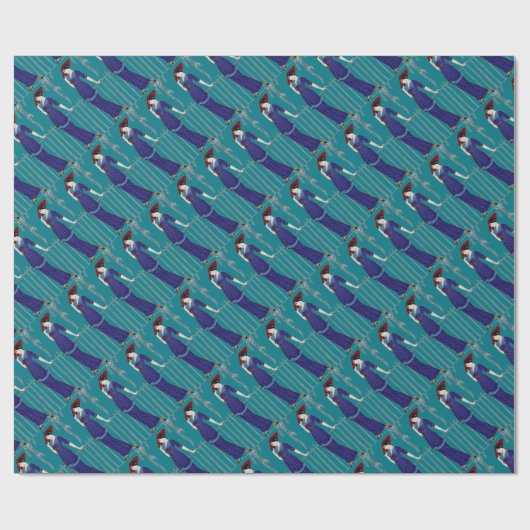 Pariser Mode aus den 20er Jahren Geschenkpapier (Flach)