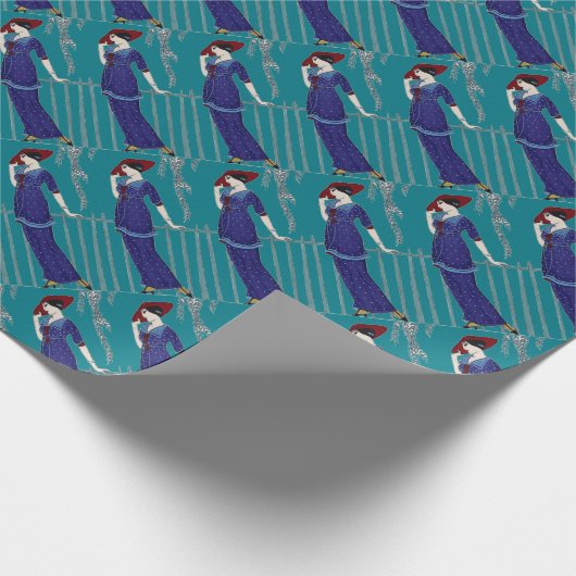 Pariser Mode aus den 20er Jahren Geschenkpapier (Ecke)