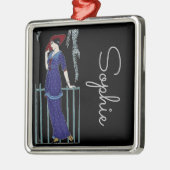 Pariser Mode aus den 20er Jahren Ornament Aus Metall (Links)