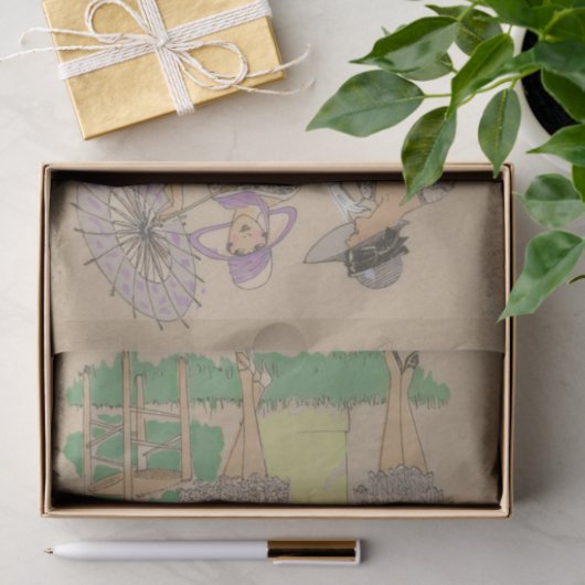 Pariser Mode-Flappers Seidenpapier (Geschenk)