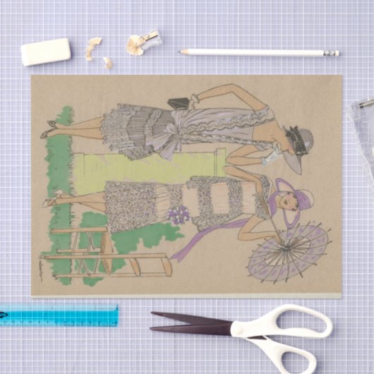 Pariser Mode-Flappers Seidenpapier (Handwerk)