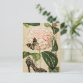Pariser Mode stiletto französische botanische Kuns Postkarte (Stehend Vorderseite)