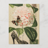 Pariser Mode stiletto französische botanische Kuns Postkarte (Vorderseite)