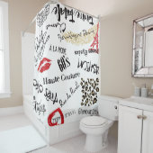 Pariser Mode und Glamour nahtlos Duschvorhang (Beispiel)