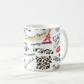 Pariser Mode und Glamour nahtlos Kaffeetasse (VorderseiteRechts)