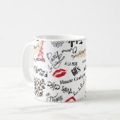 Pariser Mode und Glamour nahtlos Kaffeetasse (Vorderseite Links)