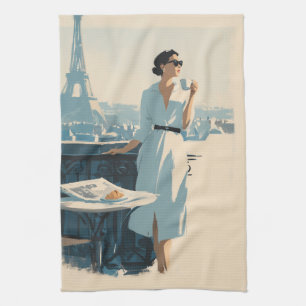 Pariser Morgenkaffee Eleganz Geschirrtuch
