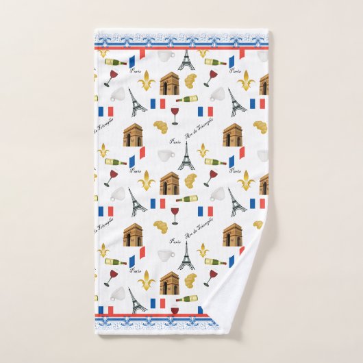 Pariser Muster Badhandtuch Set (Handtuch)