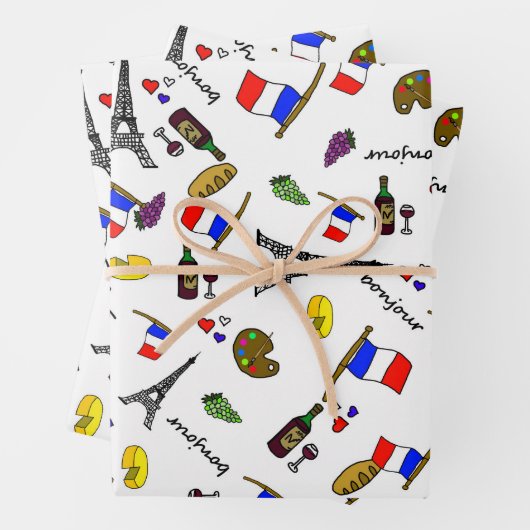 Pariser Musterpapier Geschenkpapier Set (Beispiel)