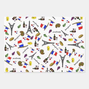 Pariser Musterpapier Geschenkpapier Set
