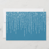 Pariser Navy Eiffel Tower Glitzer Floral Geburtsta Einladung (Rückseite)