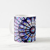 Pariser Notre-Dame-Buntglas - Das Rose-Fenster Kaffeetasse (Vorderseite Links)