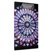 Pariser Notre-Dame-Buntglas - Das Rose-Fenster Klemmbrett (Rechts)