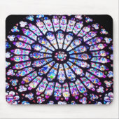 Pariser Notre-Dame-Buntglas - Das Rose-Fenster Mousepad (Vorne)