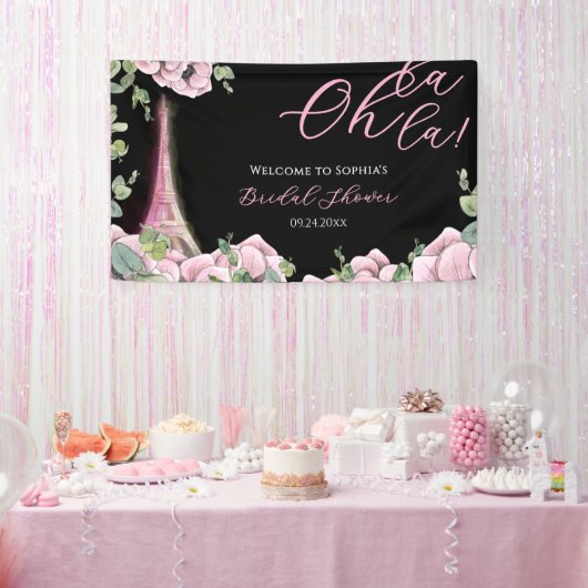 Pariser Oh La La Brautparty Banner (Party)