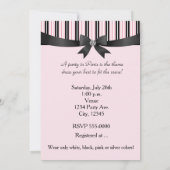 Pariser Party Eiffelturm Rosenrosen Einladung (Rückseite)