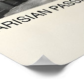 Pariser Passage-Kunstprint Schwarz & Weiß, gedämpf Poster (Ecke)