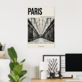 Pariser Passage-Kunstprint Schwarz & Weiß, gedämpf Poster (Heimbüro)