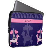 Pariser Podale in rosa und Lila Laptopschutzhülle (Vorne Rechts)