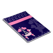 Pariser Podale in rosa und Lila Notizblock (Rechte Seite)