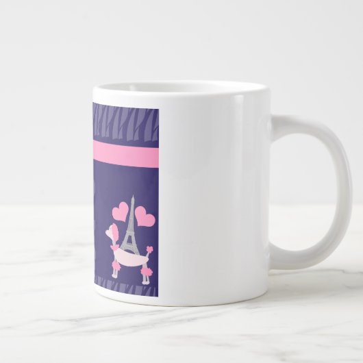 Pariser Poodle der 1950er Jahre Jumbo-Tasse (Rechts)