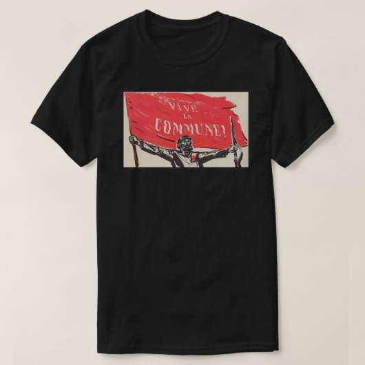 Pariser Poster - Vive Le Commune Postcard T-Shirt (Design vorne)