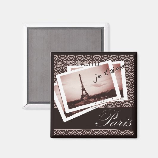 Pariser Postkarten Magnet (Vorderseite/Rückseite)