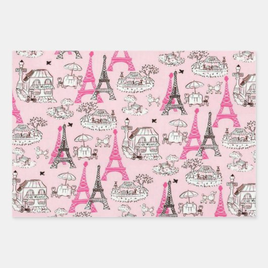 Pariser Promenade Geschenkpapier Set (Vorderseite)