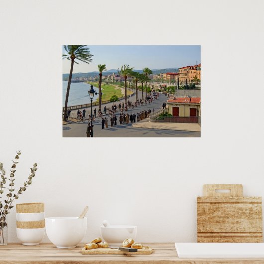 Pariser Radfahrer Nizza im März 19 1933 Poster (Küche)