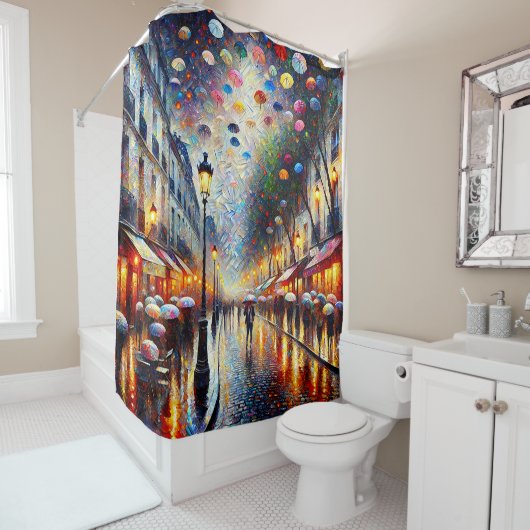 Pariser Rainy Day Elegance Duschvorhang (Beispiel)