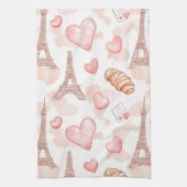 Pariser Romantik Valentinstag Geschirrtuch (Vertikal)