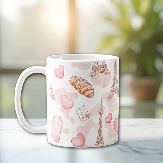 Pariser Romantik Valentinstag Kaffeetasse