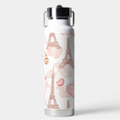 Pariser Romantik Valentinstag Trinkflasche (Vorderseite)