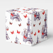 Pariser romantischer Lila Eiffelturm Schmetterling Geschenkschachtel (Vorderseite)