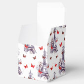 Pariser romantischer Lila Eiffelturm Schmetterling Geschenkschachtel (Geöffnet)