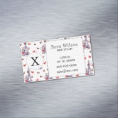 Pariser romantischer Lila Eiffelturm Schmetterling Magnetische Visitenkarte (Beispiel)