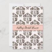 Pariser rosa Brautparty-Einladungen Einladung (Rückseite)