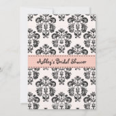 Pariser Rosa-Bridal-Dusche Einladungen (Rückseite)