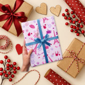 Pariser Rosa-Eiffel-Turm-Liebe Geschenkpapier