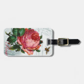 Pariser Rose Gepäckanhänger (Vorderseite horizontal)