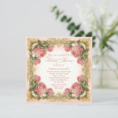 Pariser Rose Manor House Brautparty Einladung (Stehend Vorderseite)