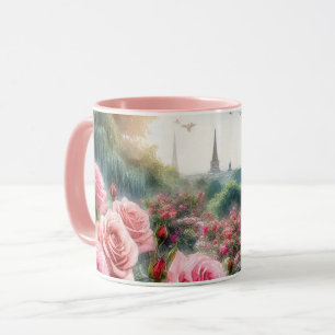 Pariser Rosengarten Eiffelturm Rosa  Tasse