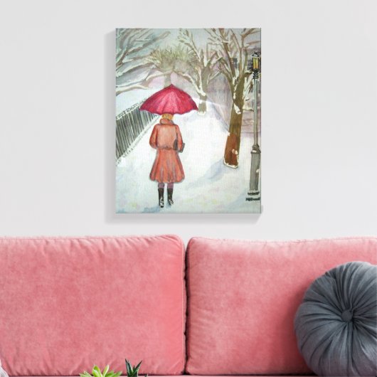 Pariser Schnee Leinwanddruck (Insitu (Wohnzimmer))