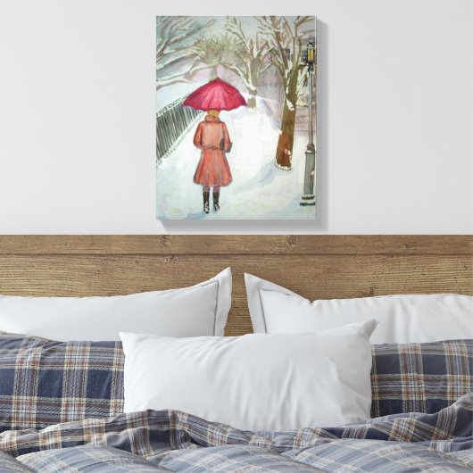 Pariser Schnee Leinwanddruck (Insitu (Schlafzimmer))