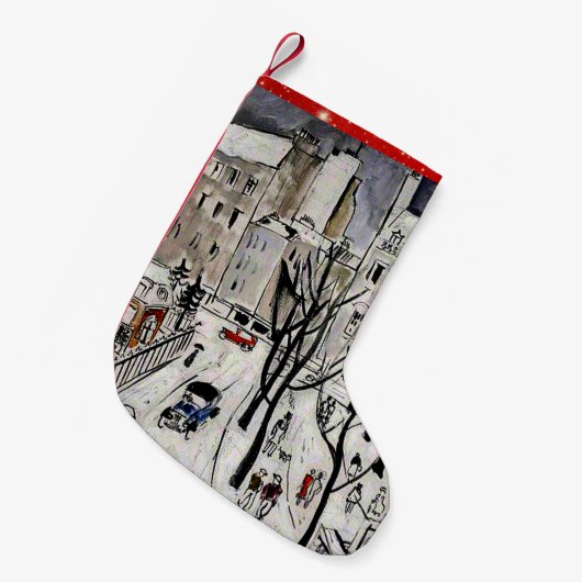 Pariser Schneeszene, 1926 Kleiner Weihnachtsstrumpf (Vorderansicht (hängend))