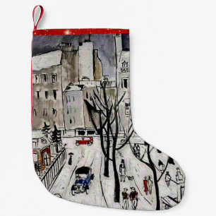Pariser Schneeszene, 1926 Kleiner Weihnachtsstrumpf