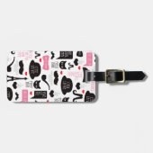 Pariser Schnurrbart Katzenkunst - Gepäckanhänger (Vorderseite horizontal)