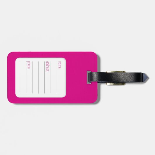 Pariser Schnurrbart Katzenkunst - Gepäckanhänger (Rückseite horizontal)