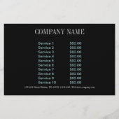 Pariser Schönheitssalon mit Vintagem Blumenschmett Flyer (Hinten)